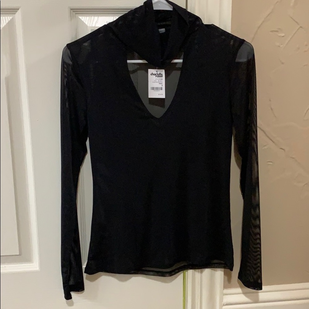 Sheer long sleeve turtle neck NWT